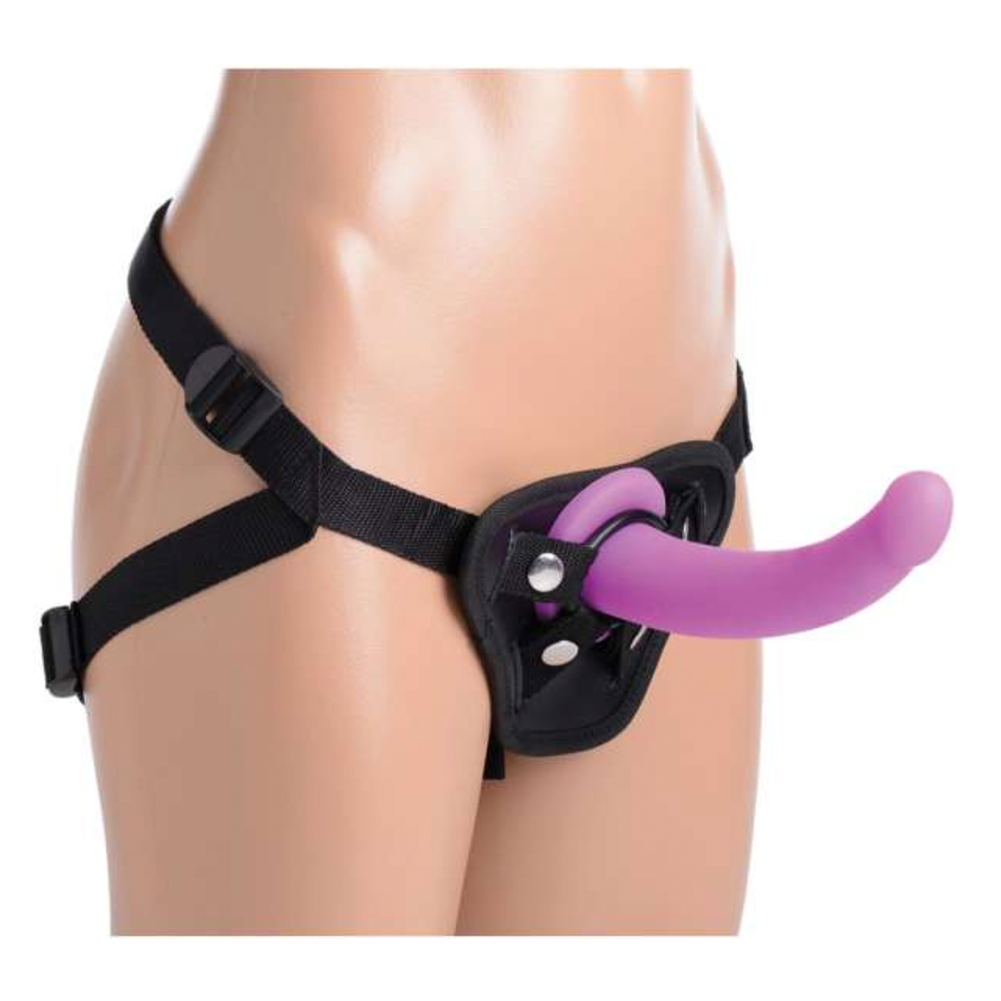 Silicone G-Spot Dildo & Sex Harness Set | Couples Essentials – TooTimid.com