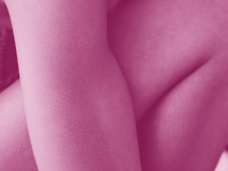 close up of human skin with pink overlay 