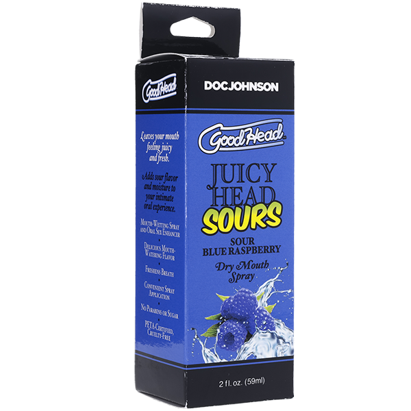 Doc Johnson Juicy Head Sours - sour blue raspberry Box