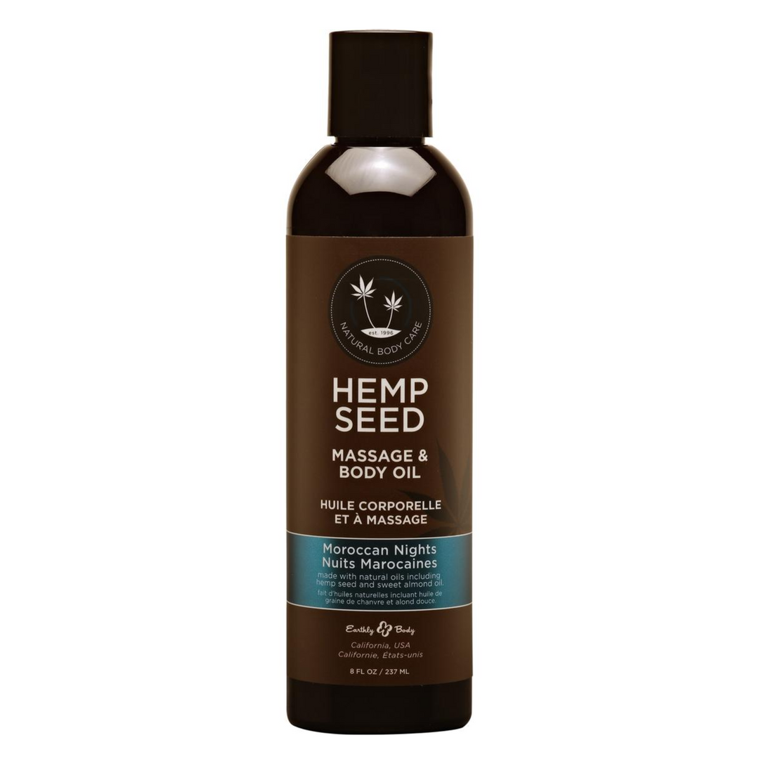 Earthly Body Hemp Seed Massage and Body Oil Moroccan Nights 8oz
