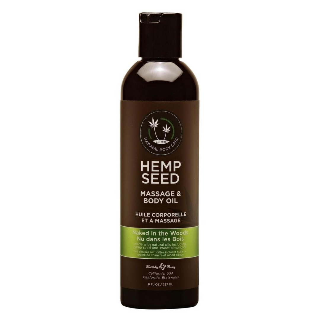 Earthly Body Hemp Seed Massage and Body Oil Naked In The Woods 8oz
