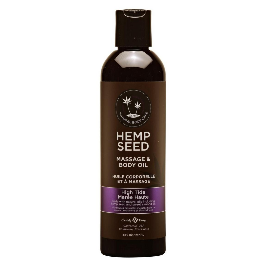 Earthly Body Hemp Seed Massage and Body Oil High Tide 8oz
