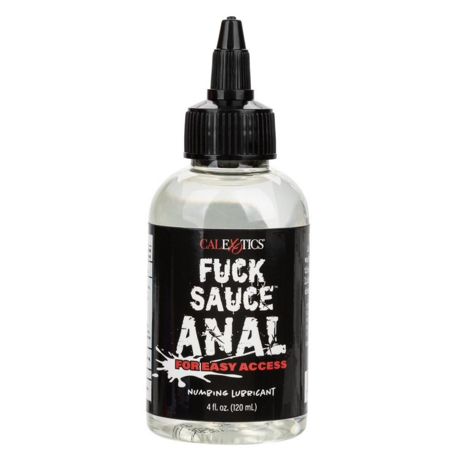 frontside of Fuck Sauce Anal Numbing Water Based Lubricant 4oz
