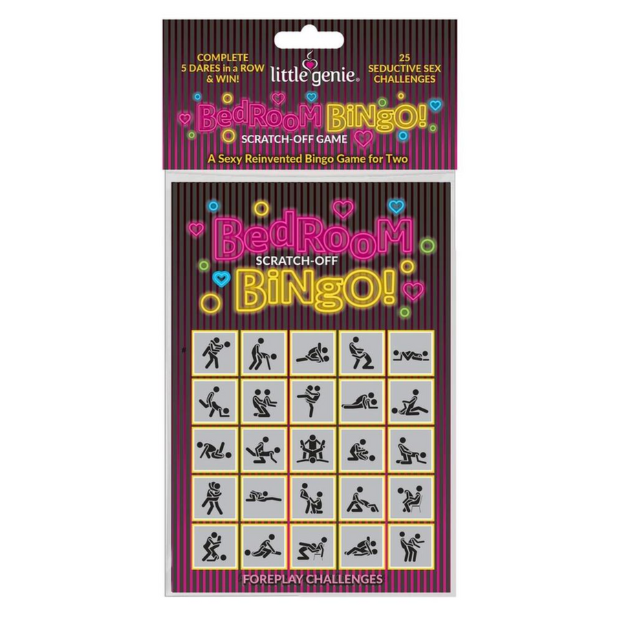 frontside of Bedroom Bingo Couples Game with positions 
