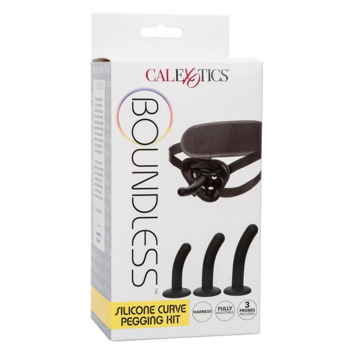 Boundless Silicone Curve Pegging Kit - Black, as seen inside of packaging 