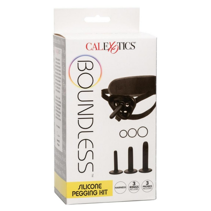 Boundless Silicone Pegging Kit - Black, as seen inside of packaging 