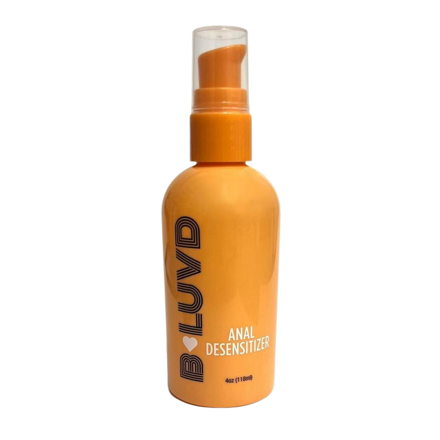 frontside of B-Luvd Anal Desensitizing Lubricant 4oz bottle 