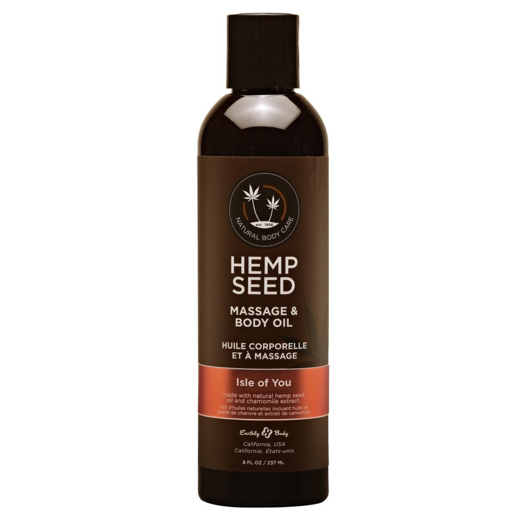 Earthly Body Hemp Seed Massage and Body Oil Isle Of You 8oz
