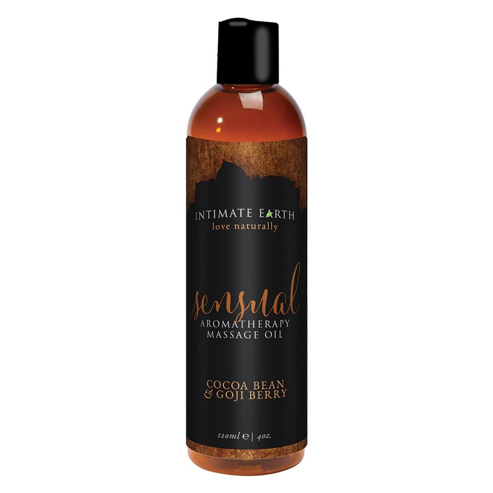 Intimate Earth Naked Aromatherapy Massage Oil Cocoa Bean & Goji Berry 4oz
