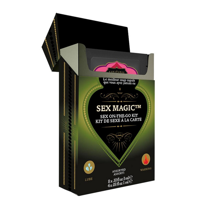 Kama Sutra Sex Magic Sex-To-Go Kit
with lid popped open