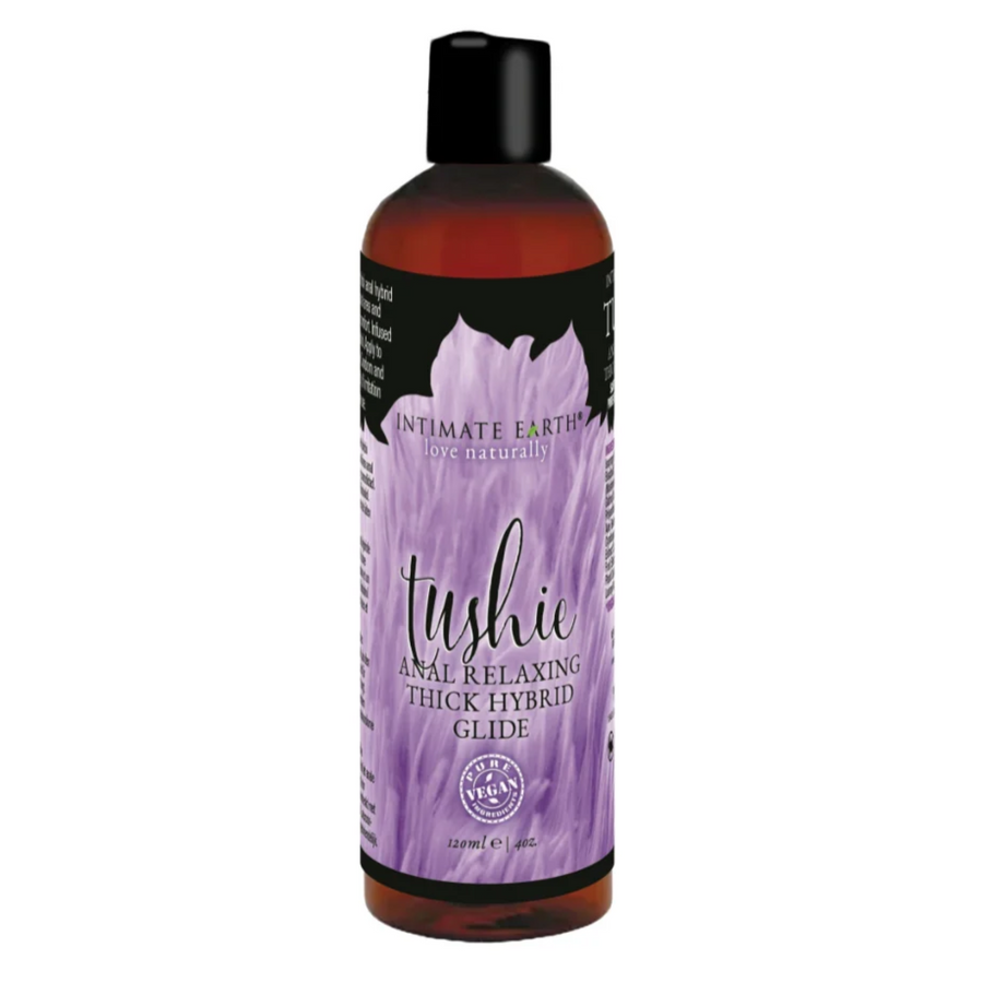 Frontside of Tushie Anal Relaxing Hybrid Lubricant 4oz
