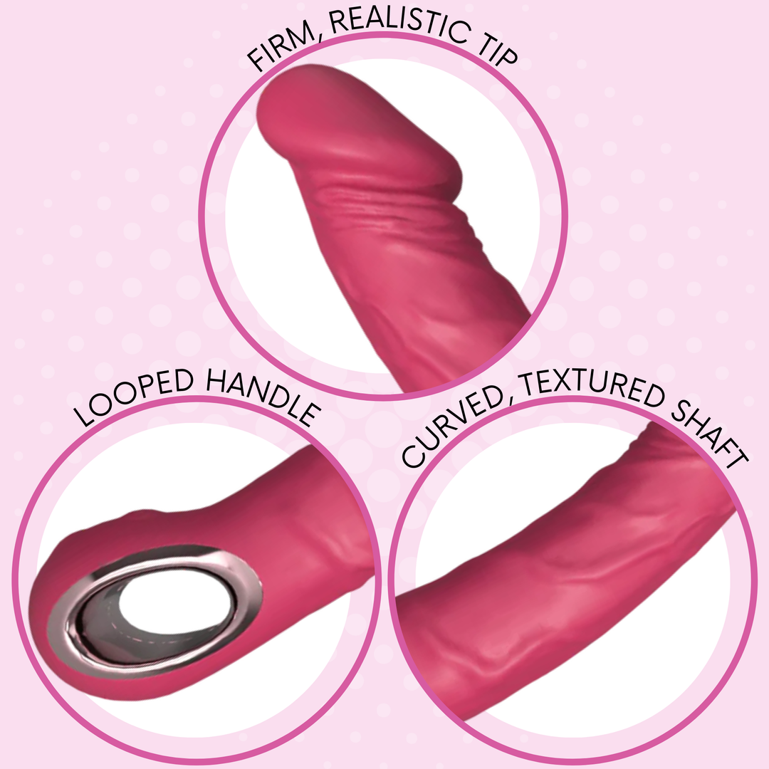 9.5 Inch Veined Vibrating  Silicone Dildo - Deep, Lifelike Penetration!