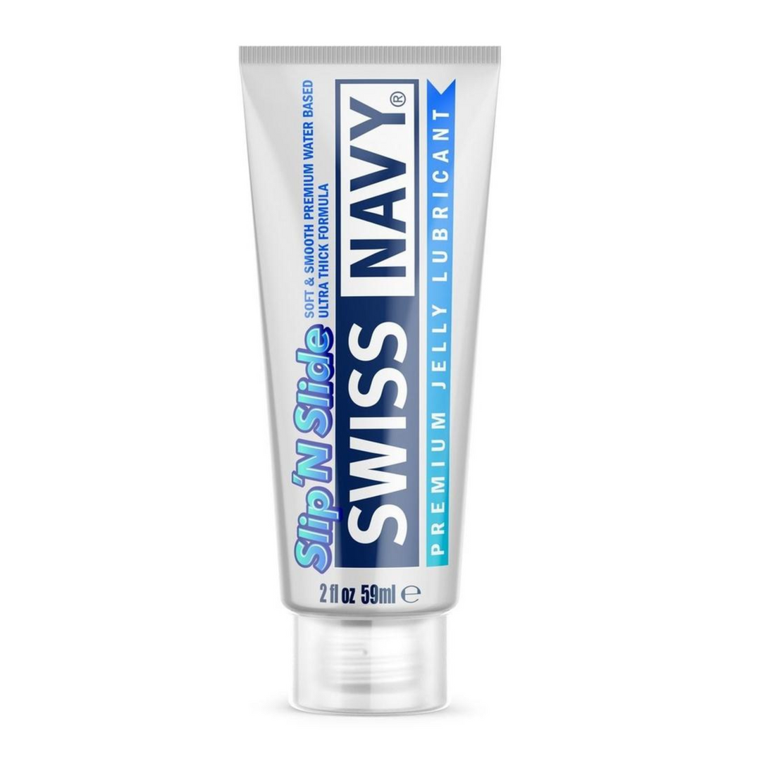 frontside of Swiss Navy Slip'N Slide Premium Jelly Lubricant 2oz/59ml.
