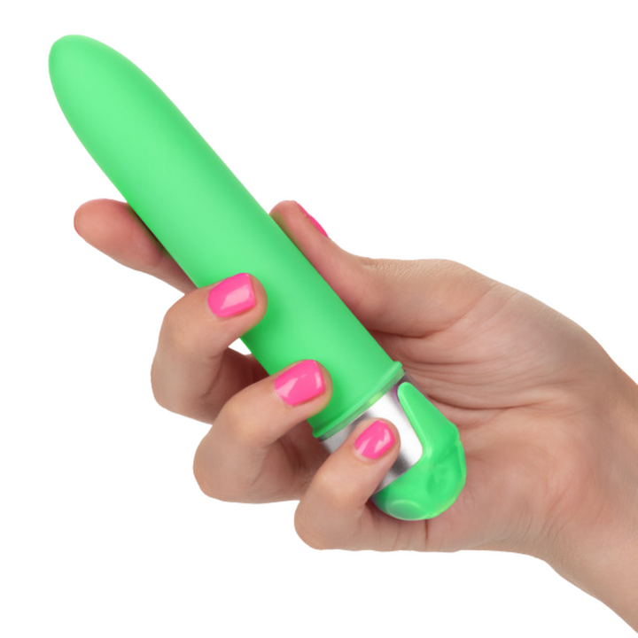 Green Sorority All Night Vibe in a hand - Vibrators