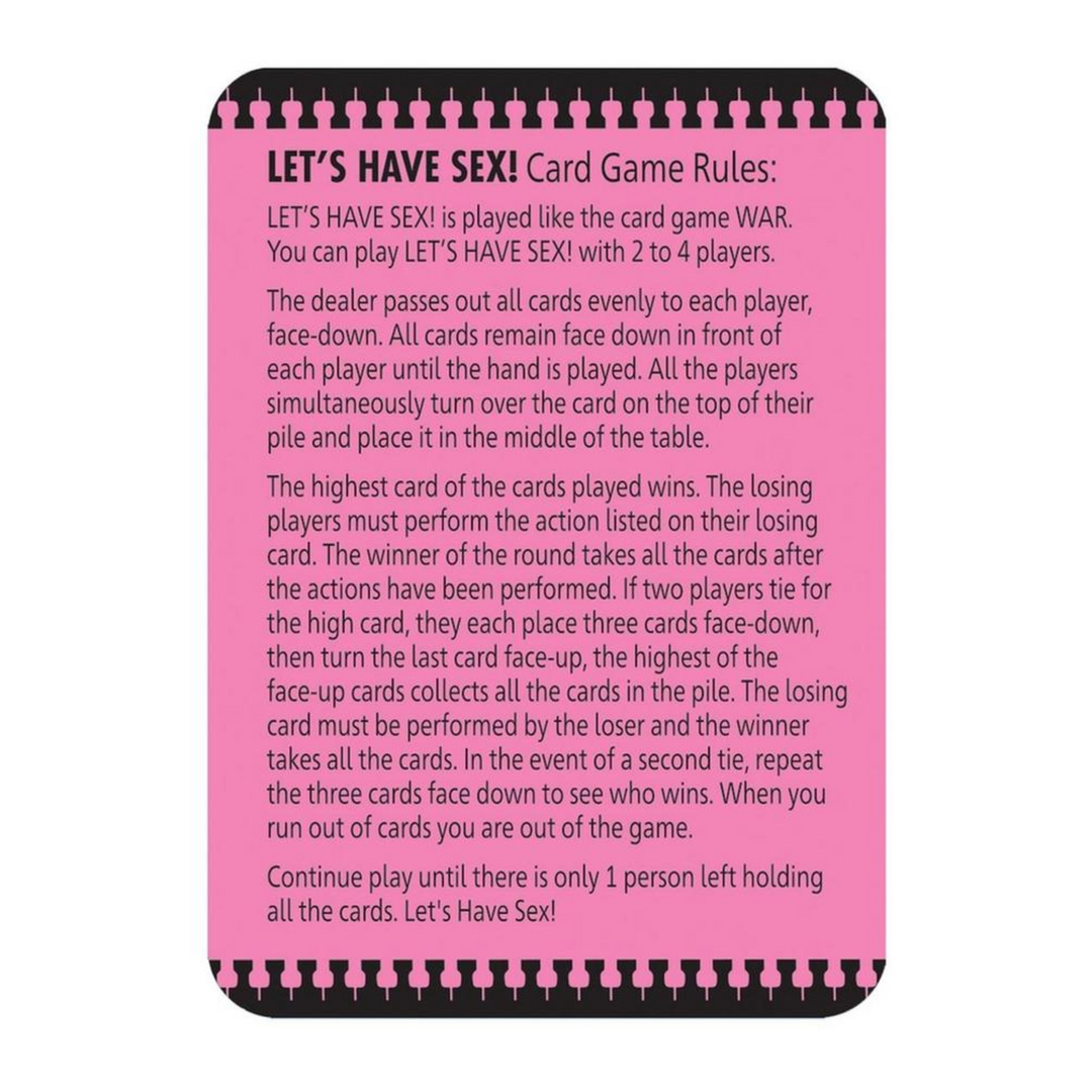 card game rules for Let's Have Sex 