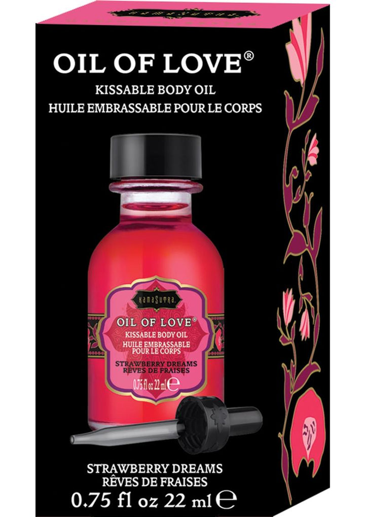 Kama Sutra Oil Of Love Strawberry Dreams .75oz bottle with packaging