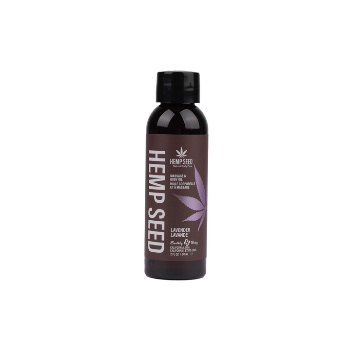 Earthly Body Hemp Seed Massage and Body Oil Lavender 2oz
