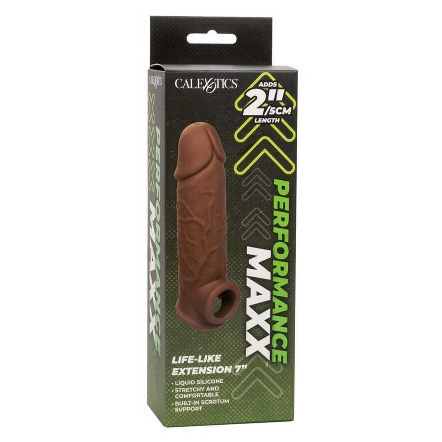 Performance Maxx Life-Like Extension 7in - Brown, as seen inside packaging