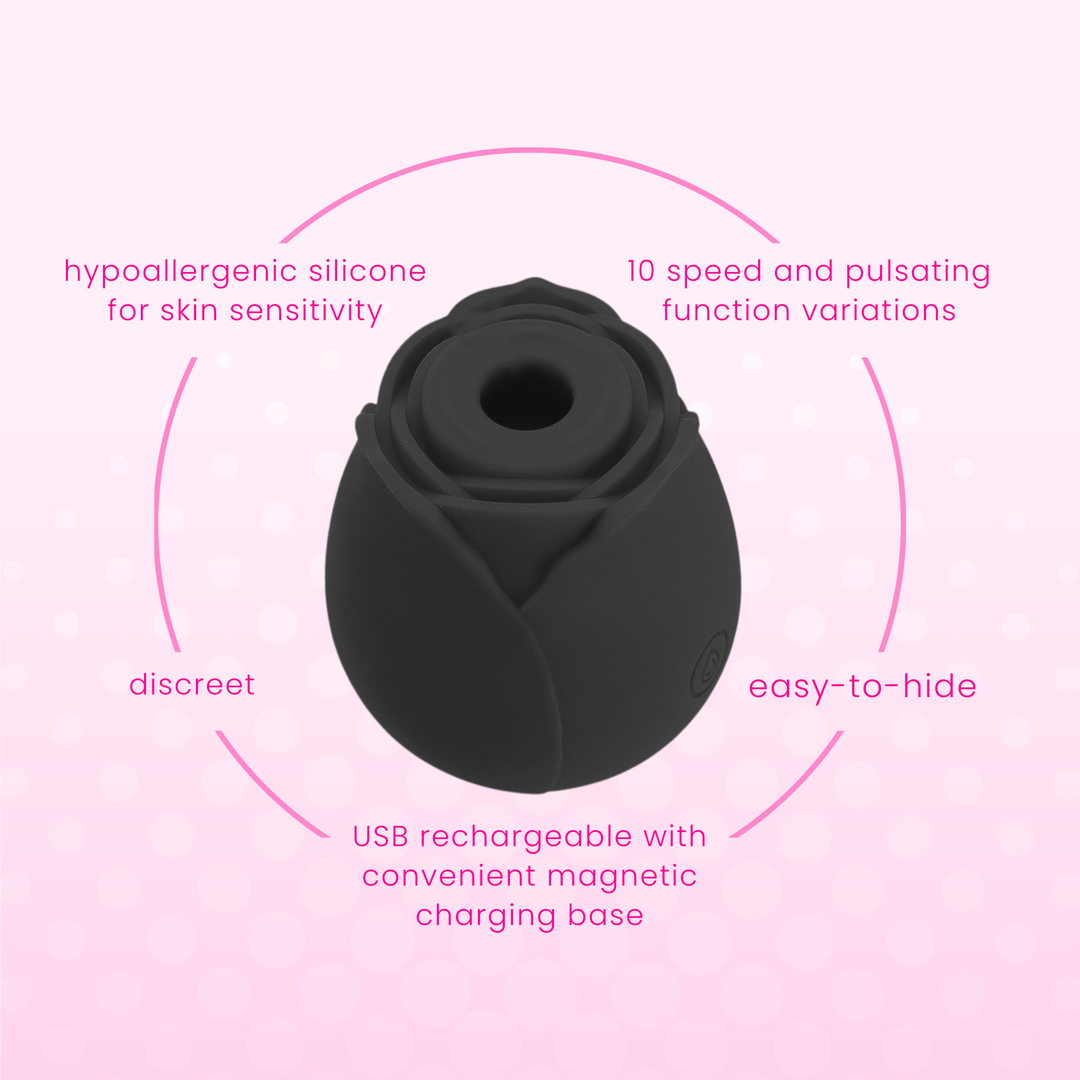 hypoallergenic silicone, discreet, easy-to-hide, USB rechargeable