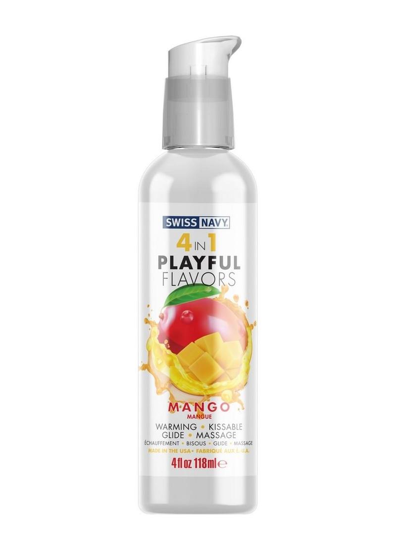 Swiss Navy 4 In 1 Flavored Lubricant 4oz bottle - Mango