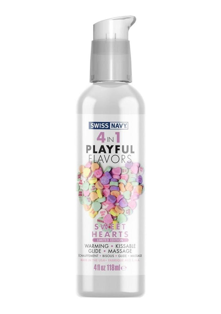 Swiss Navy 4 In 1 Flavored Lubricant 4oz bottle - Sweet Hearts