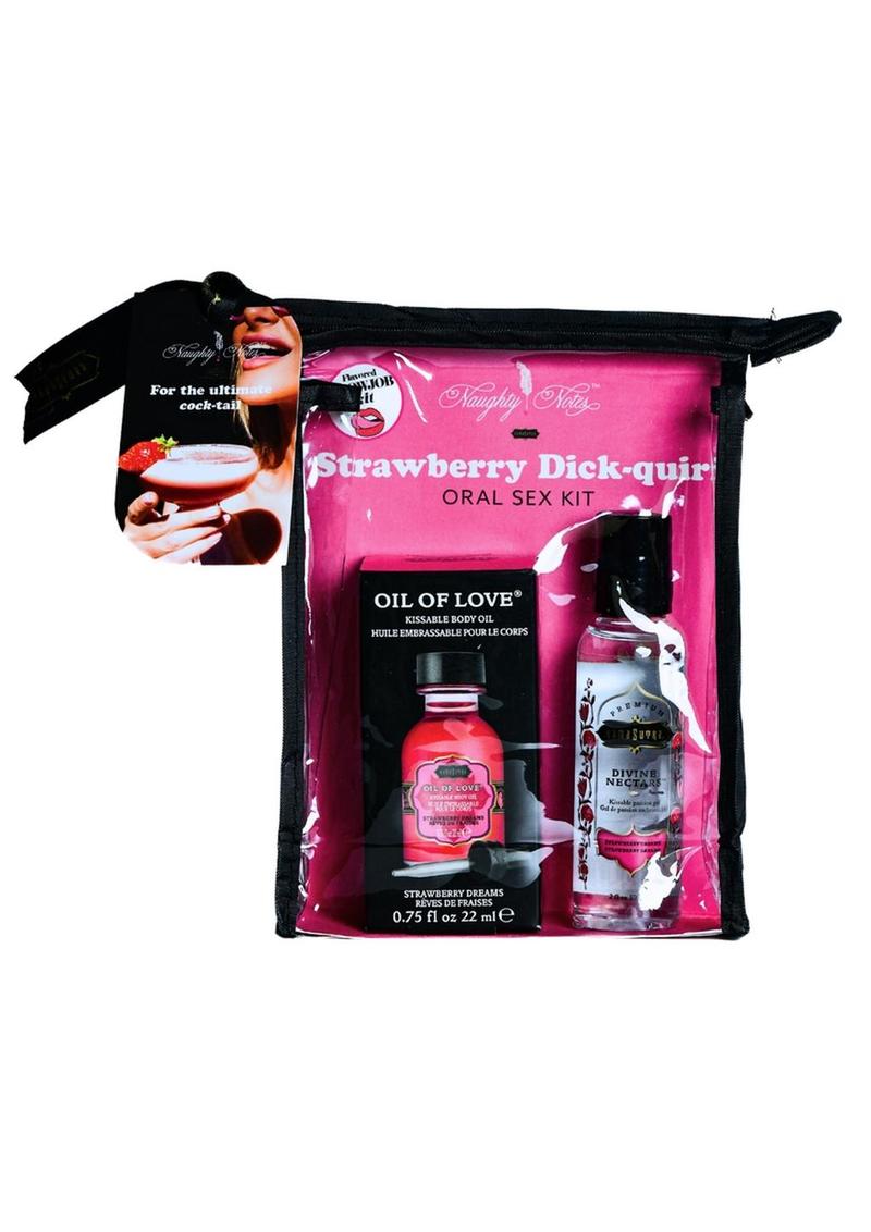 STRAWBERRY DICK-QUIRI ORAL SEX KIT in packaging