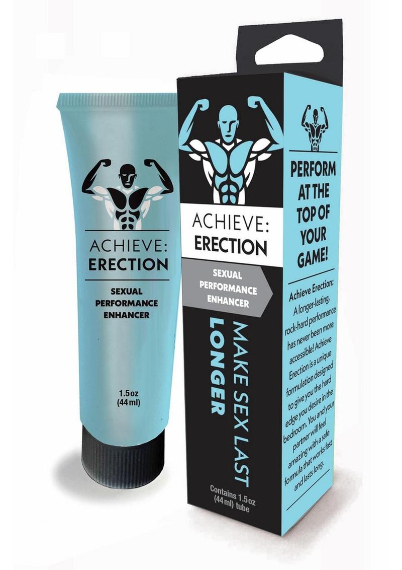 Achieve Erection Extending Gel as seen inside of packaging and out - frontside 