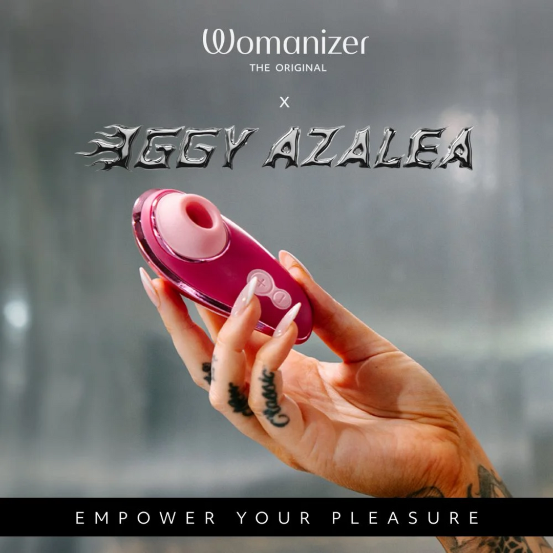 Iggy Azalea holding her new Womanizer sex toy, empower your pleasure