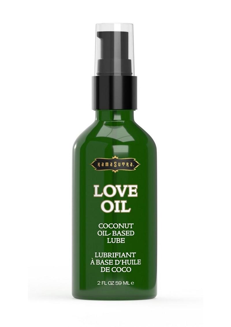 Kama Sutra Love Oil Coconut Oil Based Lubricant and Body Glide 2oz bottle