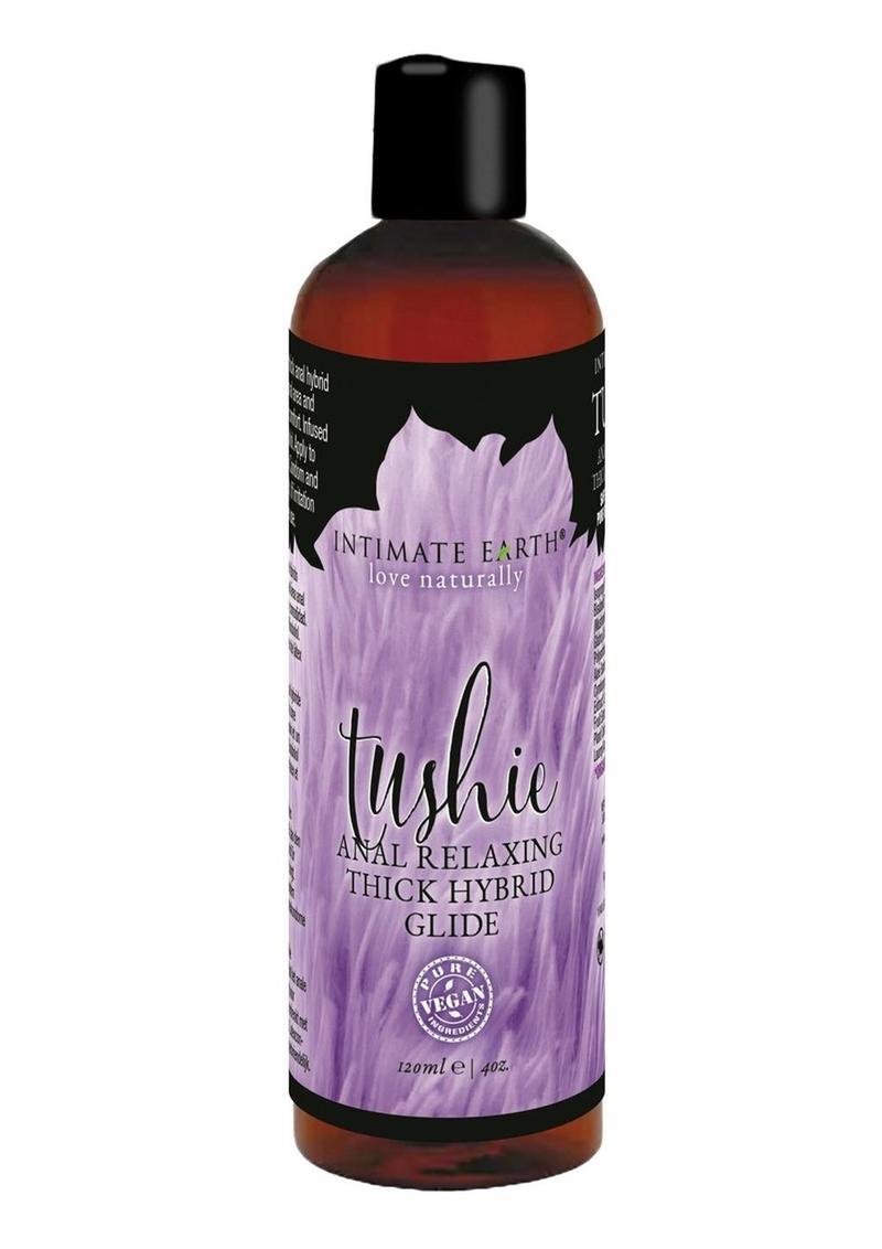 4oz bottle of Intimate Earth's Tushie Anal Relaxing Glide