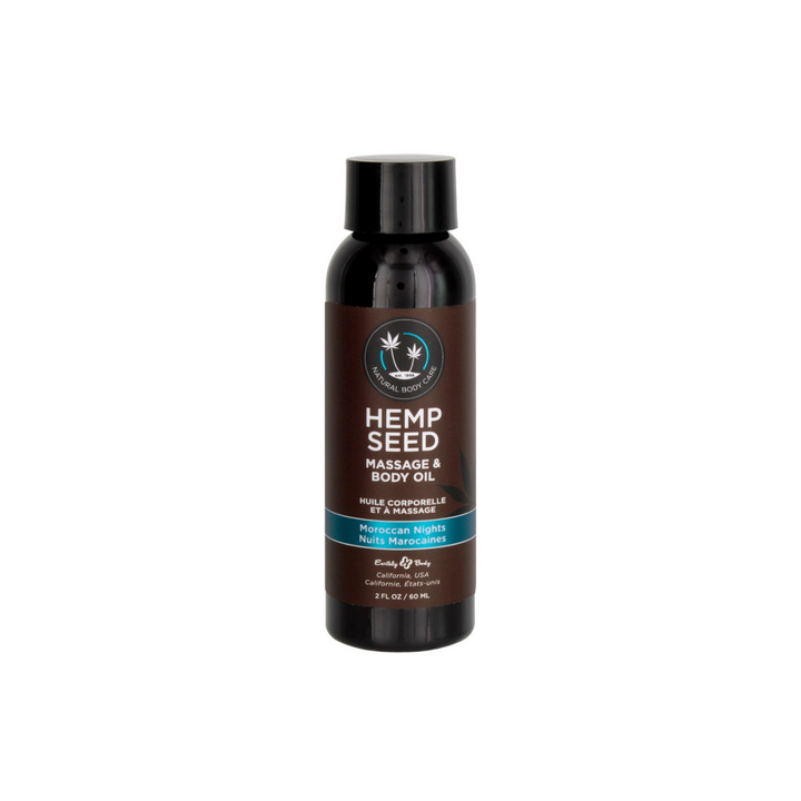 Earthly Body Hemp Seed Massage and Body Oil Moroccan Nights 2oz
