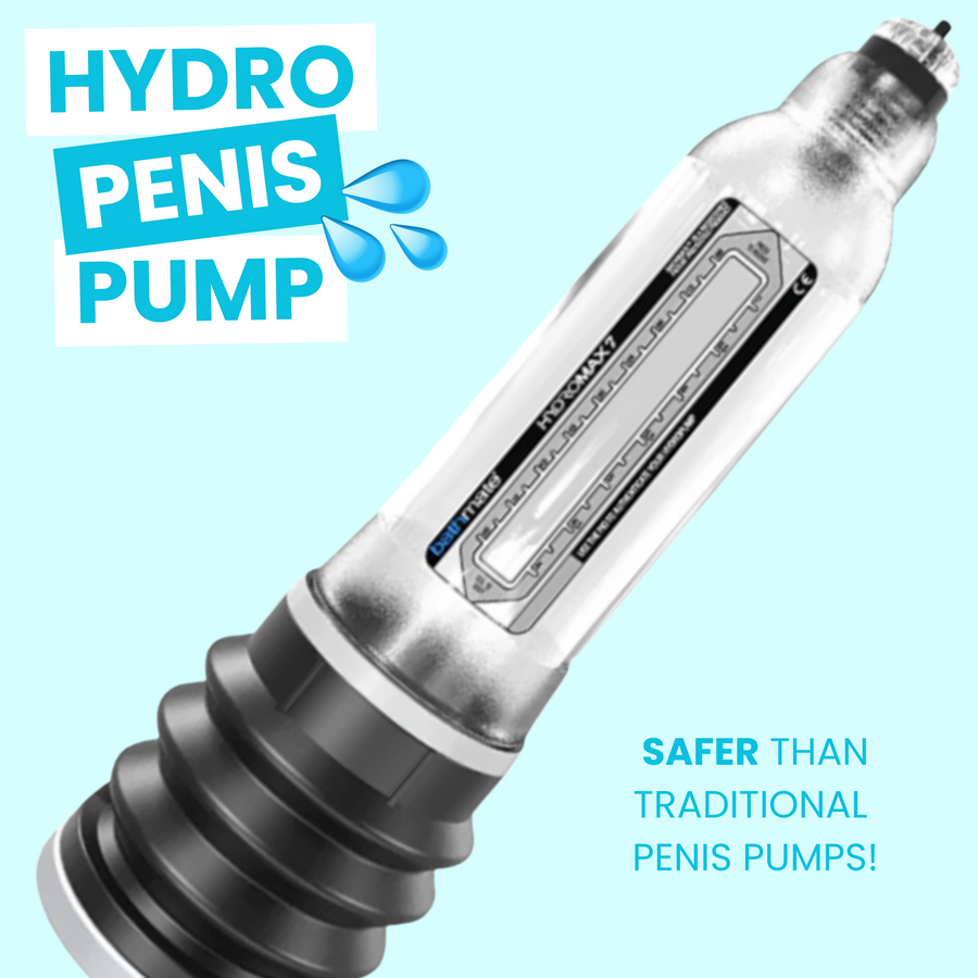 HYDRO PENIS PUMP. SAFER THAN TRADITIONAL PENIS PUMPS!