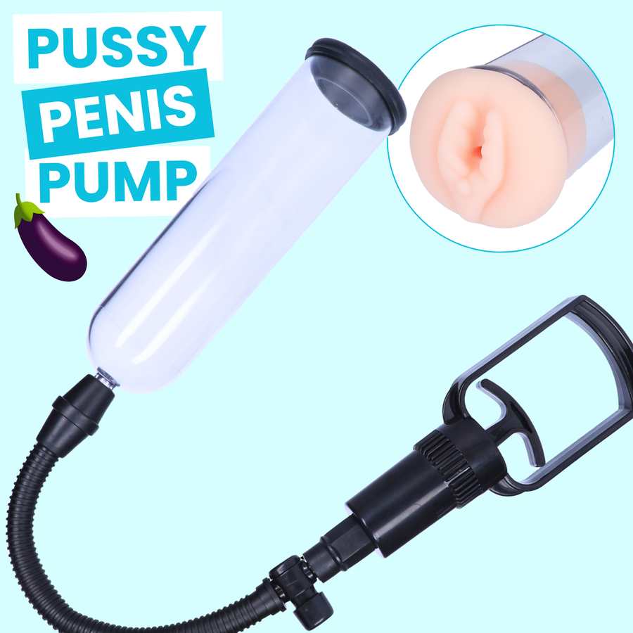 pussy penis pump with eggplant emoji 