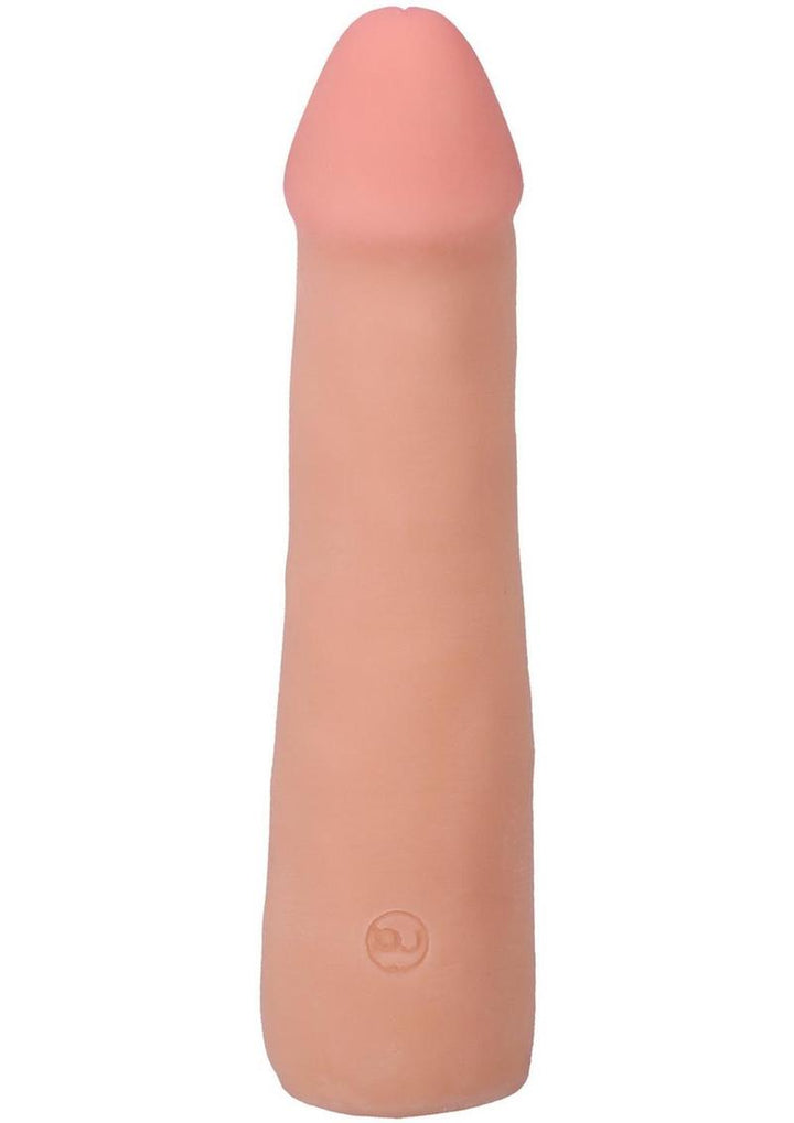 top view of realistic Doc Johnson beige dildo 