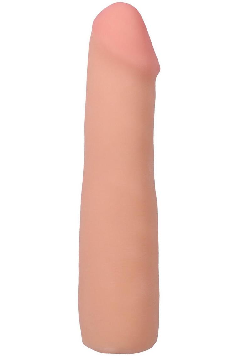 Side view of beige dildo from Doc Johnson 