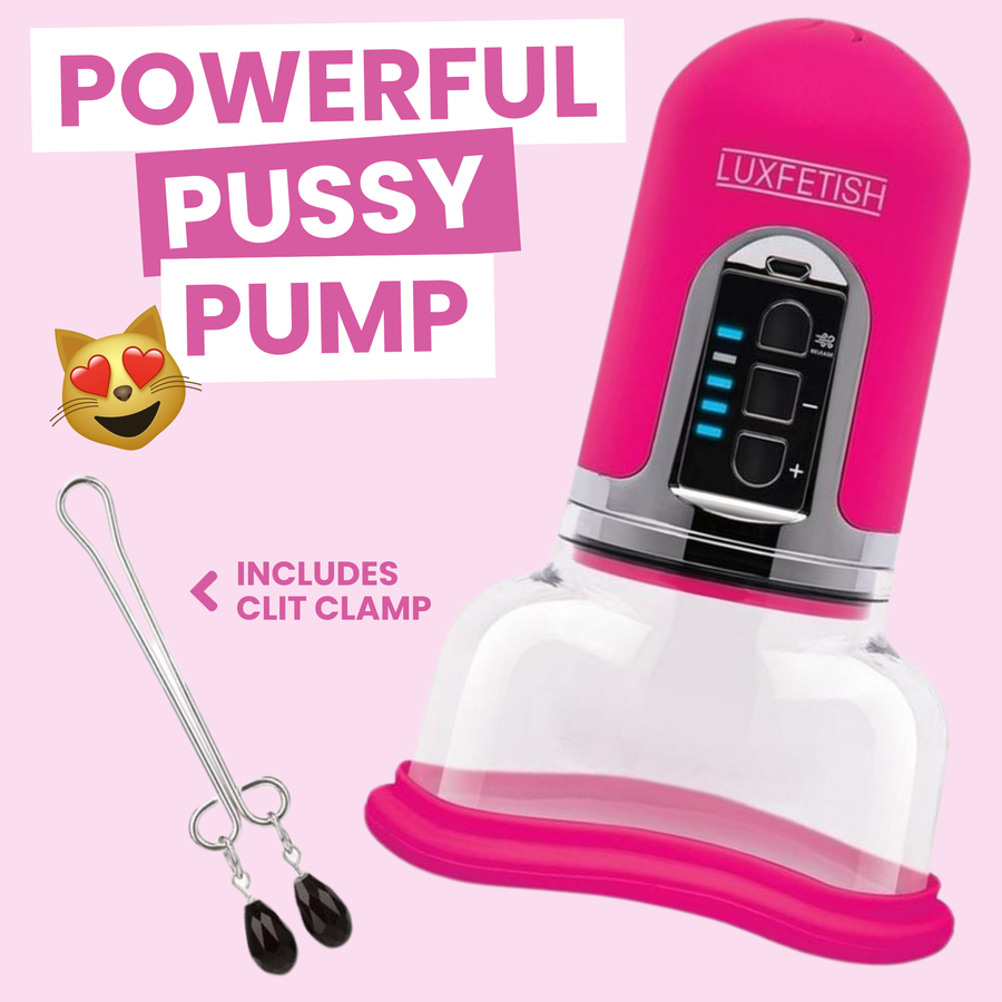 POWERFUL PUSSY PUMP. INCLUDES CLIT CLAMP