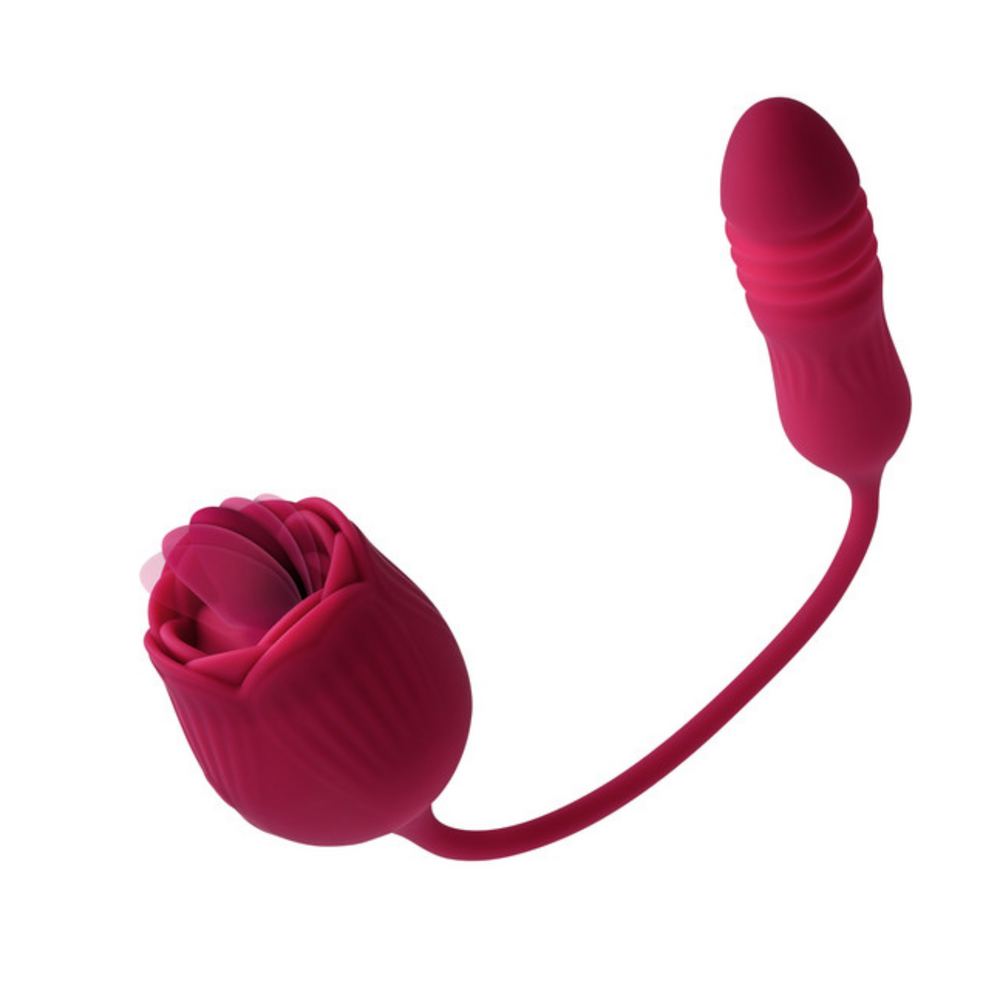 10 Speed Vibrating Flickering Tongue Inside Rose