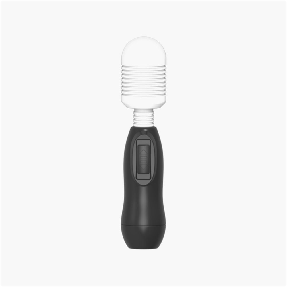 Powerful Mini Wand Massager front view of the black color option.