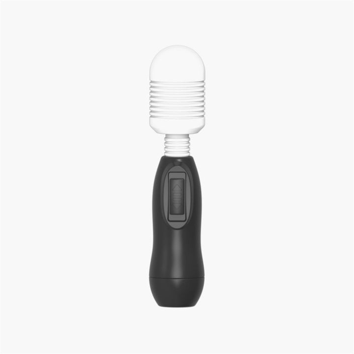 Powerful Mini Wand Massager front view of the black color option.