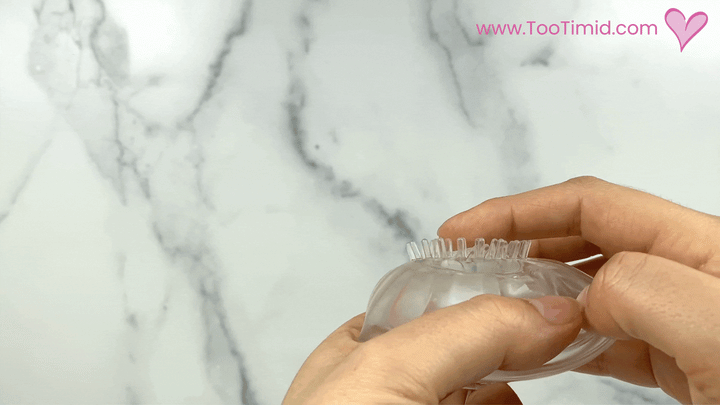 GIF showing the nubby texture inside the nipple suckers