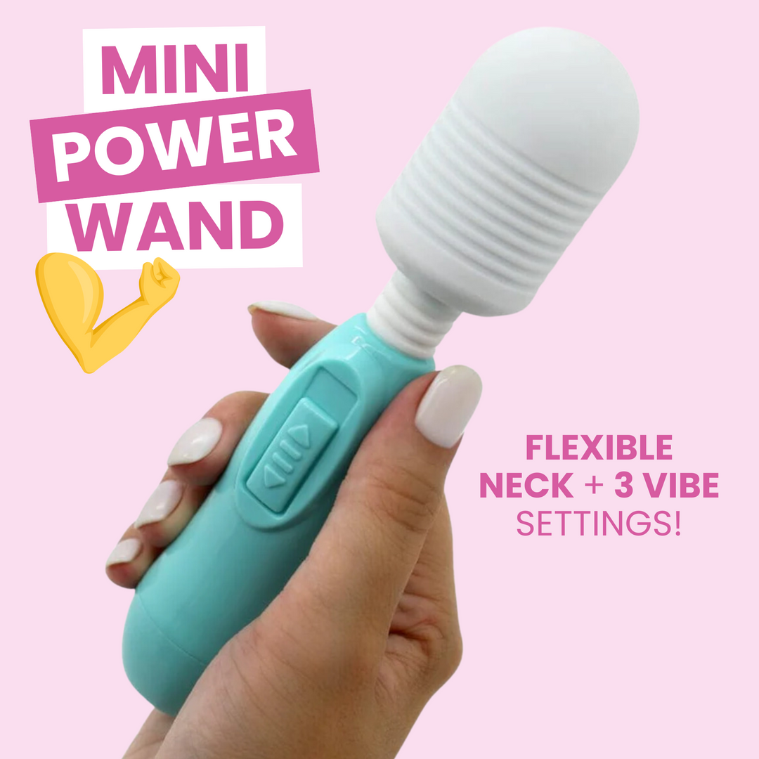 MINI POWER WAND. FLEXIBLE NECK + 3 VIBE SETTINGS!