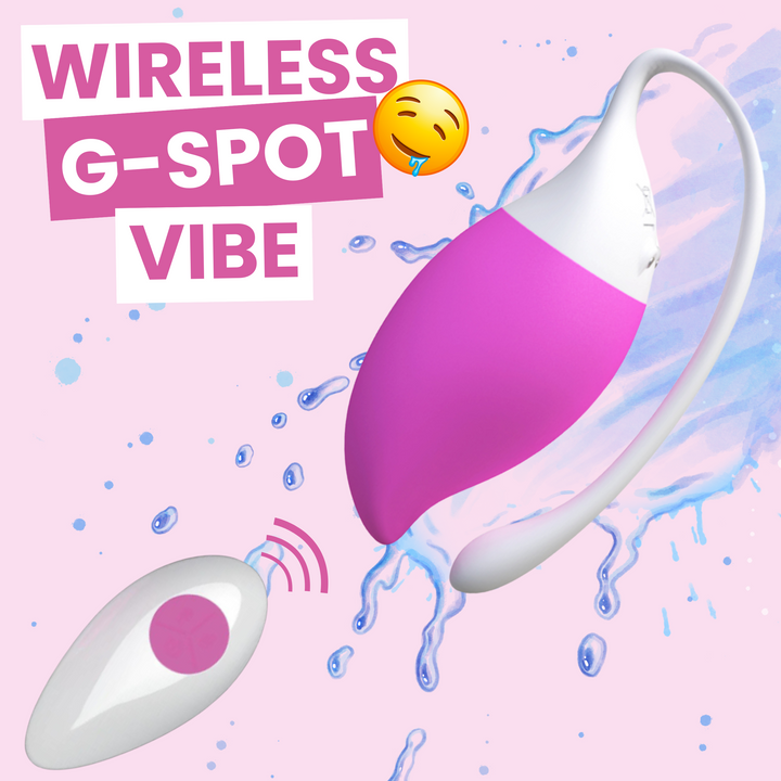 Wireless g-spot vibe waterproof, pink with with remote