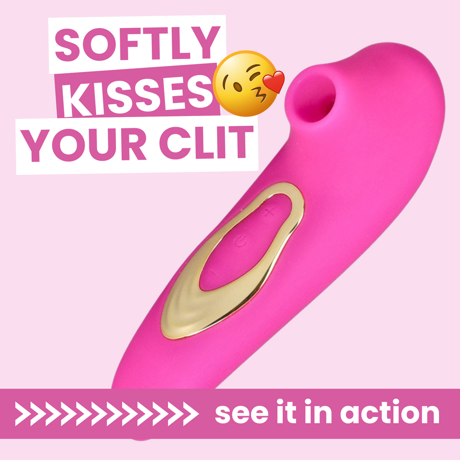 softly kisses your clit, see it in action. pink air pulse vibe