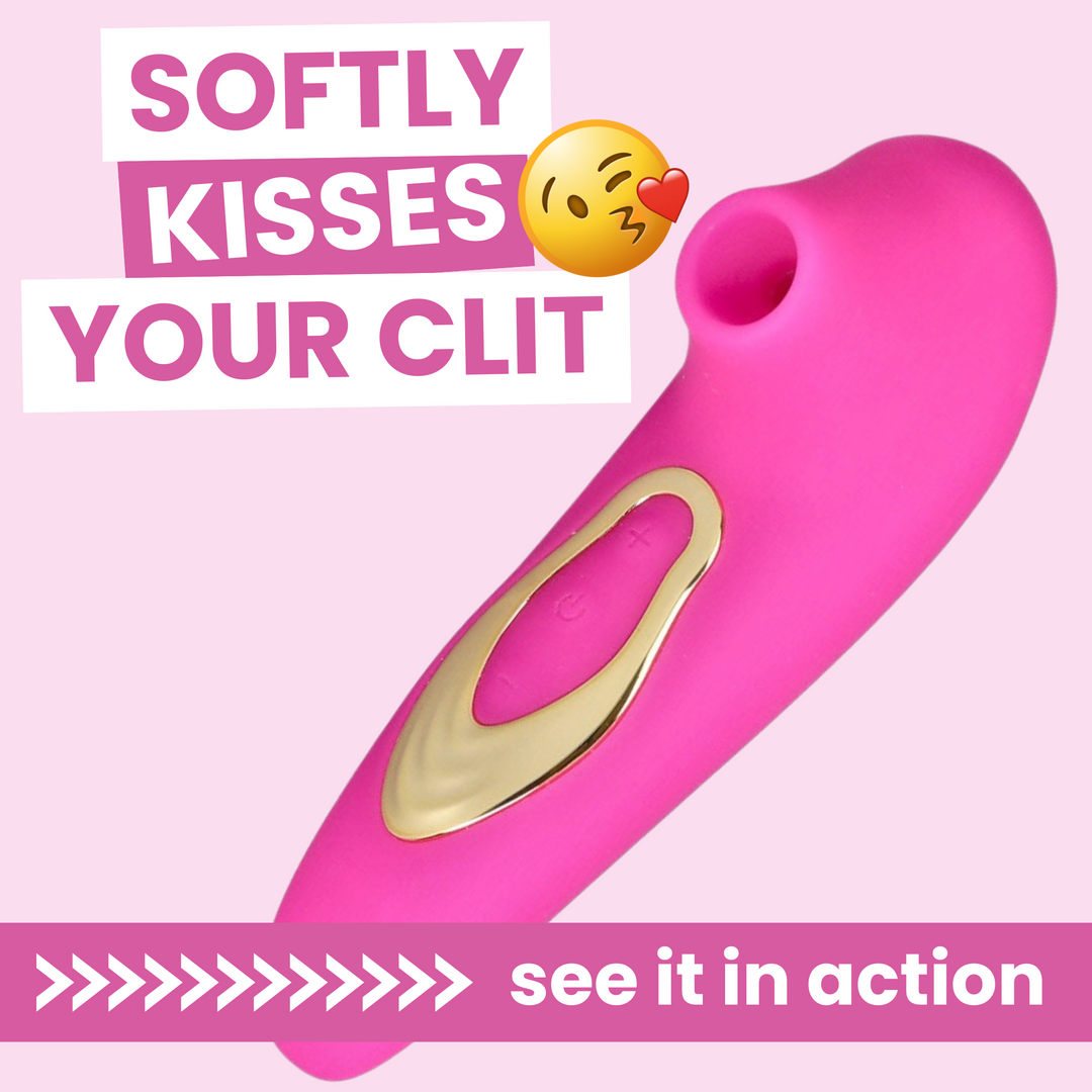 softly kisses your clit, see it in action. pink air pulse vibe