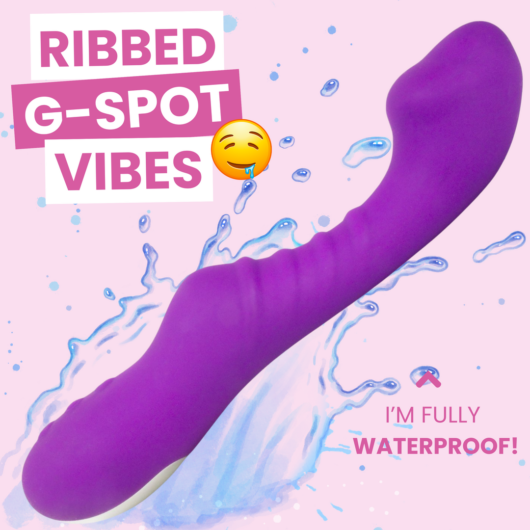 waterproof g-spot vibes, contoured and ribbed for your pleasure