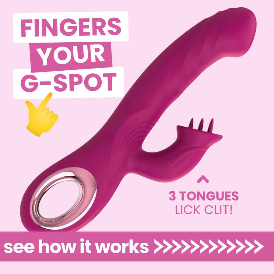 FINGERS YOUR G-SPOT. 3 TONGUES LICK CLIT! SEE HOW IT WORKS. 