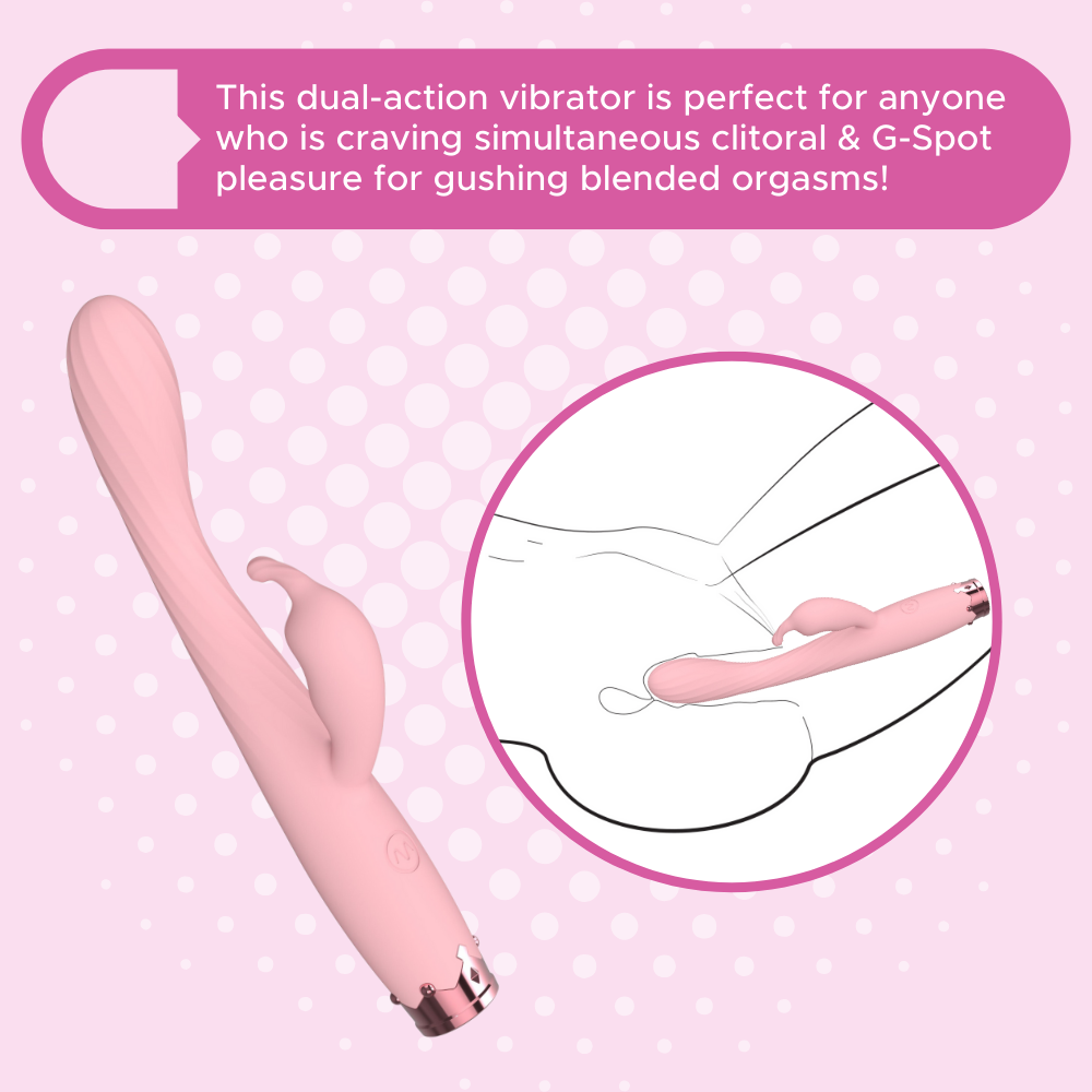 This dual-action vibrator is perfect for anyone who is craving simultaneous clitoral & G-Spot pleasure for gushing blended orgasms!