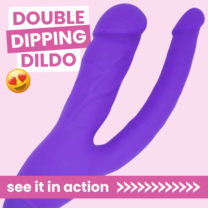 DOUBLE DIPPING DILDO. see it in action>>>>>