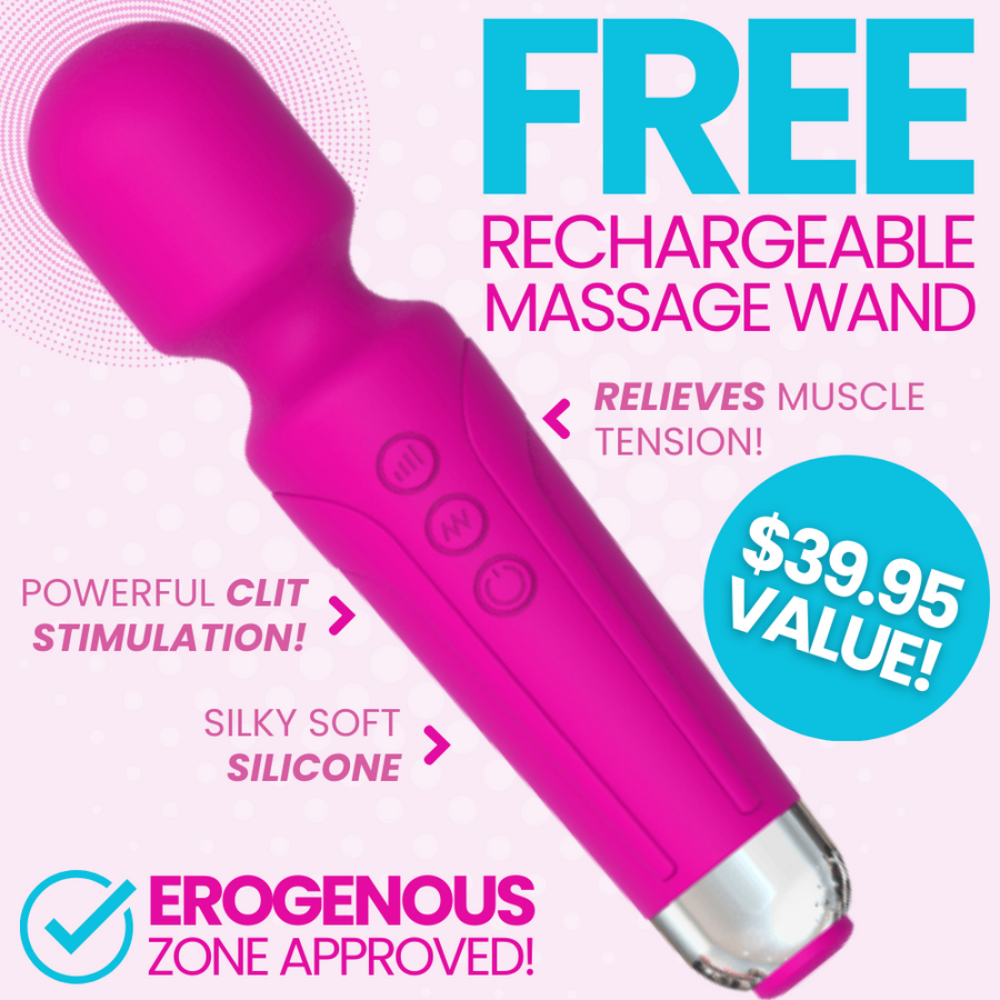 FREE RECHARGEABLE MASSAGE WAND