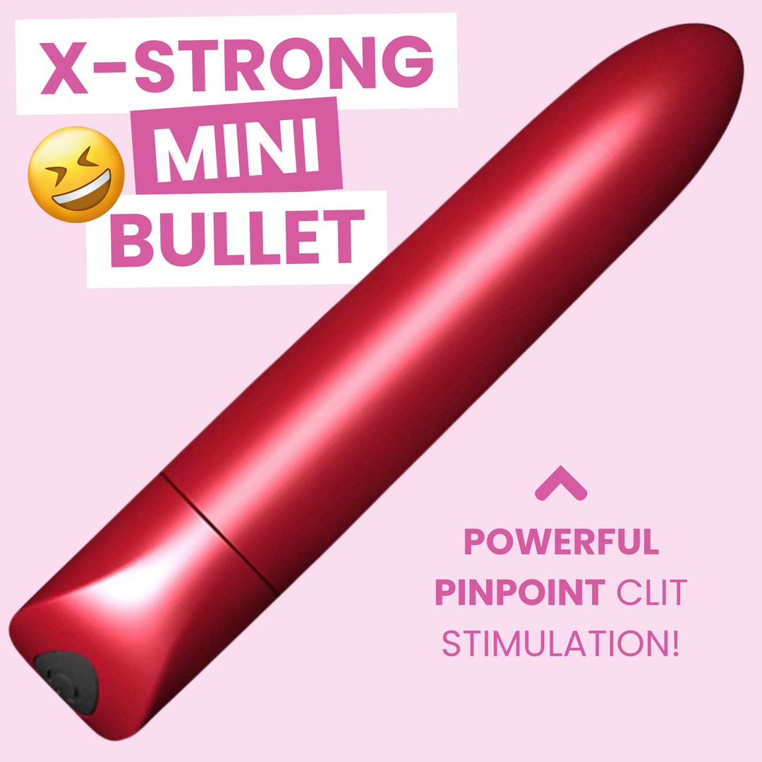 X-STRONG MINI BULLET, POWERFUL
PINPOINT CLIT STIMULATION, red bullet